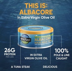 (12 pack) Albacore Solid Wild Tuna In Extra Virgin Olive Oil, 5 oz (bb 08/27)