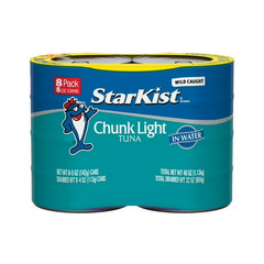 StarKist Chunk Light Tuna in Water, Wild Caught, 20g Protein, 5 oz, 8 Cans