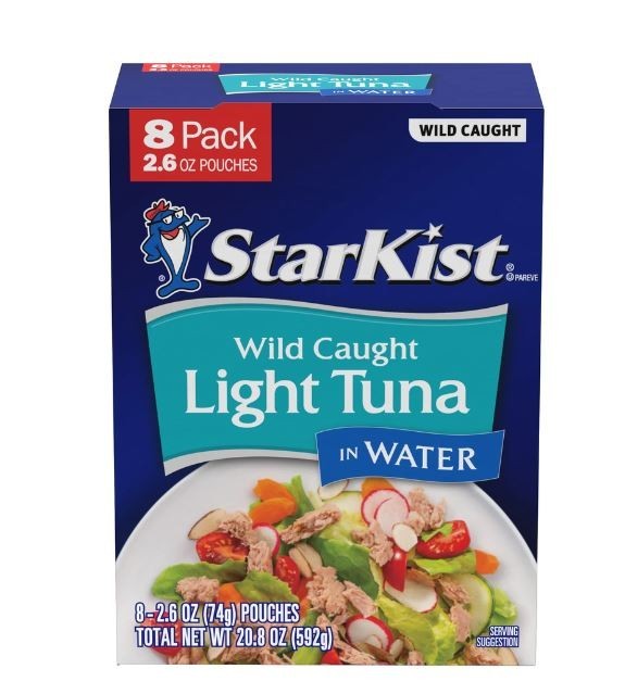 StarKist Chunk Light Tuna in Water – 2.6 oz Pouch (8-Pack)