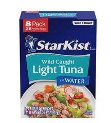 StarKist Chunk Light Tuna in Water – 2.6 oz Pouch (8-Pack)