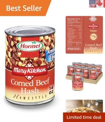 8 Can Pack of HORMEL Corned Beef Hash – Rich Flavor & 7g Protein per Serving