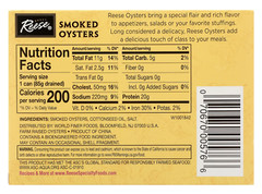 Reese Large Smoked Oysters 3.7-Ounces Pack of 10