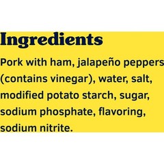 Jalapeno, Shelf-Stable Meat, 12 oz Aluminum Can