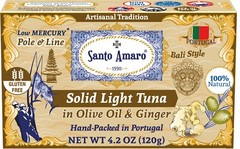 6 Pk: Santo Amaro Pole & Line Wild Tuna Fillets in Virgin Olive Oil – GINGER