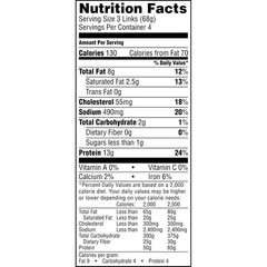 Jimmy Dean, Fully Cooked Turkey Sausage Links, 12 count
