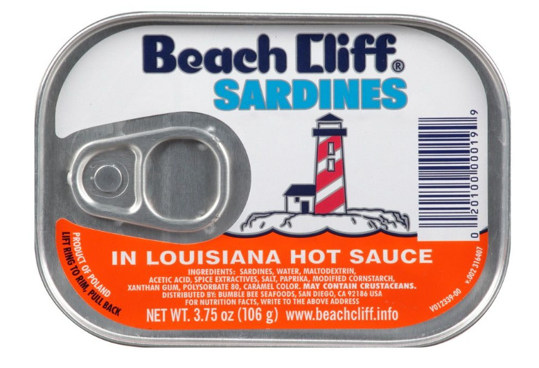 Beach Cliff Sardines in Louisiana Hot Sauce Wild Caught 3.75 Oz can (3 pack)