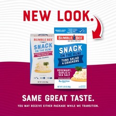 Bumble Bee Snack On The Run Protein Pack, 8g per Box Rosemary, Garlic, Sea S…