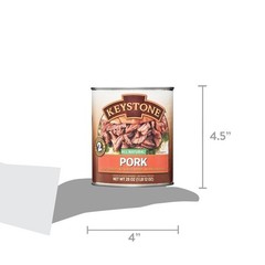 All Natural Canned Pork 28 Oz Can Heat & Serve Protein Meal Prep Gluten Free New