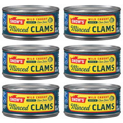 Wild Caught Minced Clams Canned, 5G Protein per Serving – Keto Friendly, 99% Fat
