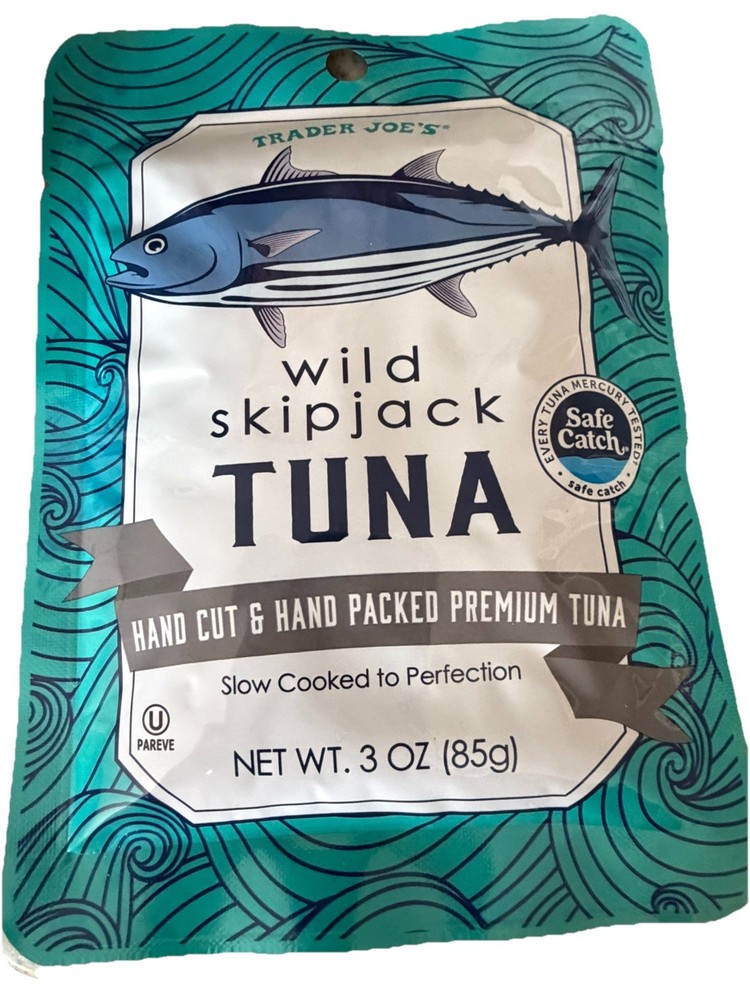 TRADER JOE’S Wild Skipjack Safe Catch Tuna Pouche 3 Oz 22 Protein lot of 14 Pack