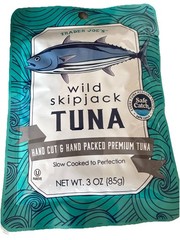TRADER JOE’S Wild Skipjack Safe Catch Tuna Pouche 3 Oz 22 Protein lot of 14 Pack