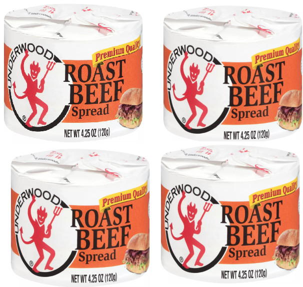 Underwood Premium Quality Roast Beef Spread 4.25 oz (120g) – pack of 4