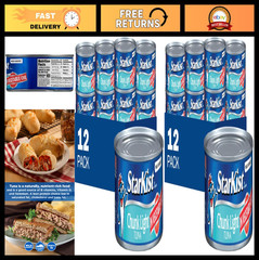 Chunk Light Tuna in Oil, 12 Oz Cans – Bulk Pack of 24, High Protein, Low Fat