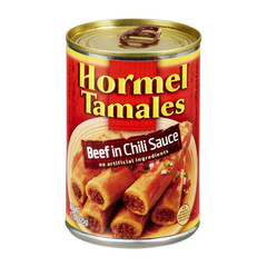 HORMEL Beef Tamales in Chili Sauce, Shelf Stable, 15 Oz Steel Can, (4 pack)