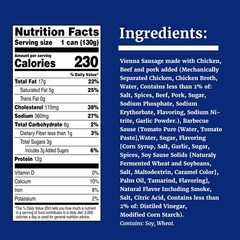 Libby’s Vienna Sausages with Barbecue Sauce, Canned 4.6 Ounce (Pack of 24)