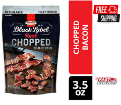 Hormel Black Label Fully Cooked 100% Real Chopped Bacon, Natural Smoked, 3.5 Oz