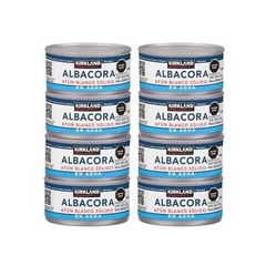 Kirkland Albacore Solid White Tuna in Water – 8 Cans (Total Net Weight 3.5lbs)