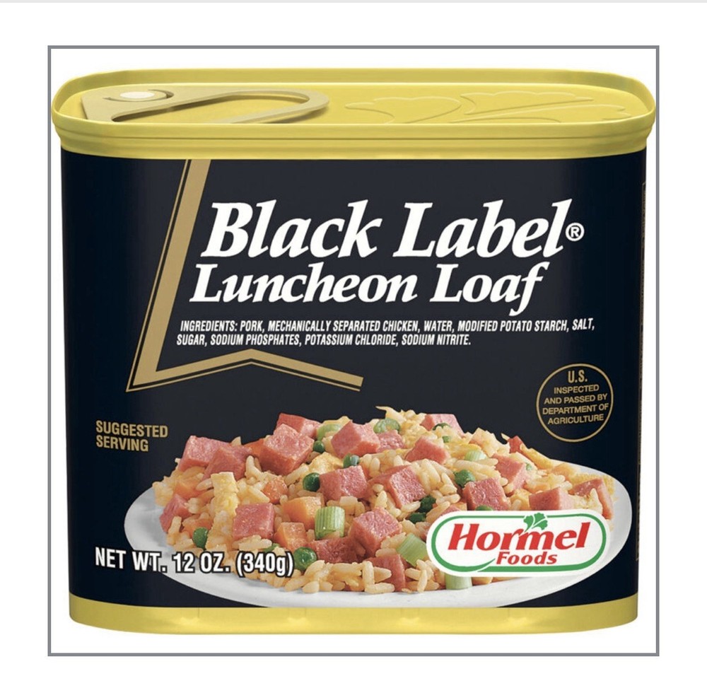 Black Label Luncheon Loaf Hormel foods 340g x 12cans (lot of 12)