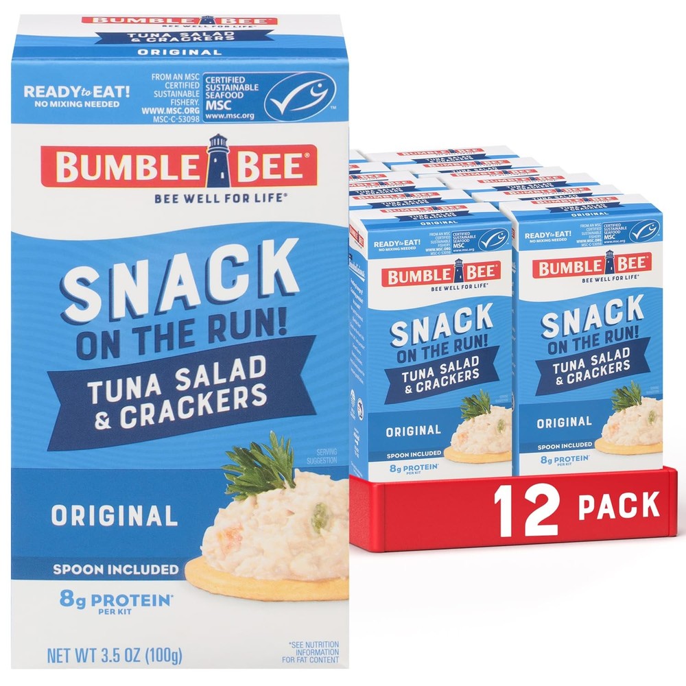 Bumble Bee Snack On The Run Original Tuna Salad with 3.5 Ounce (Pack of 12)