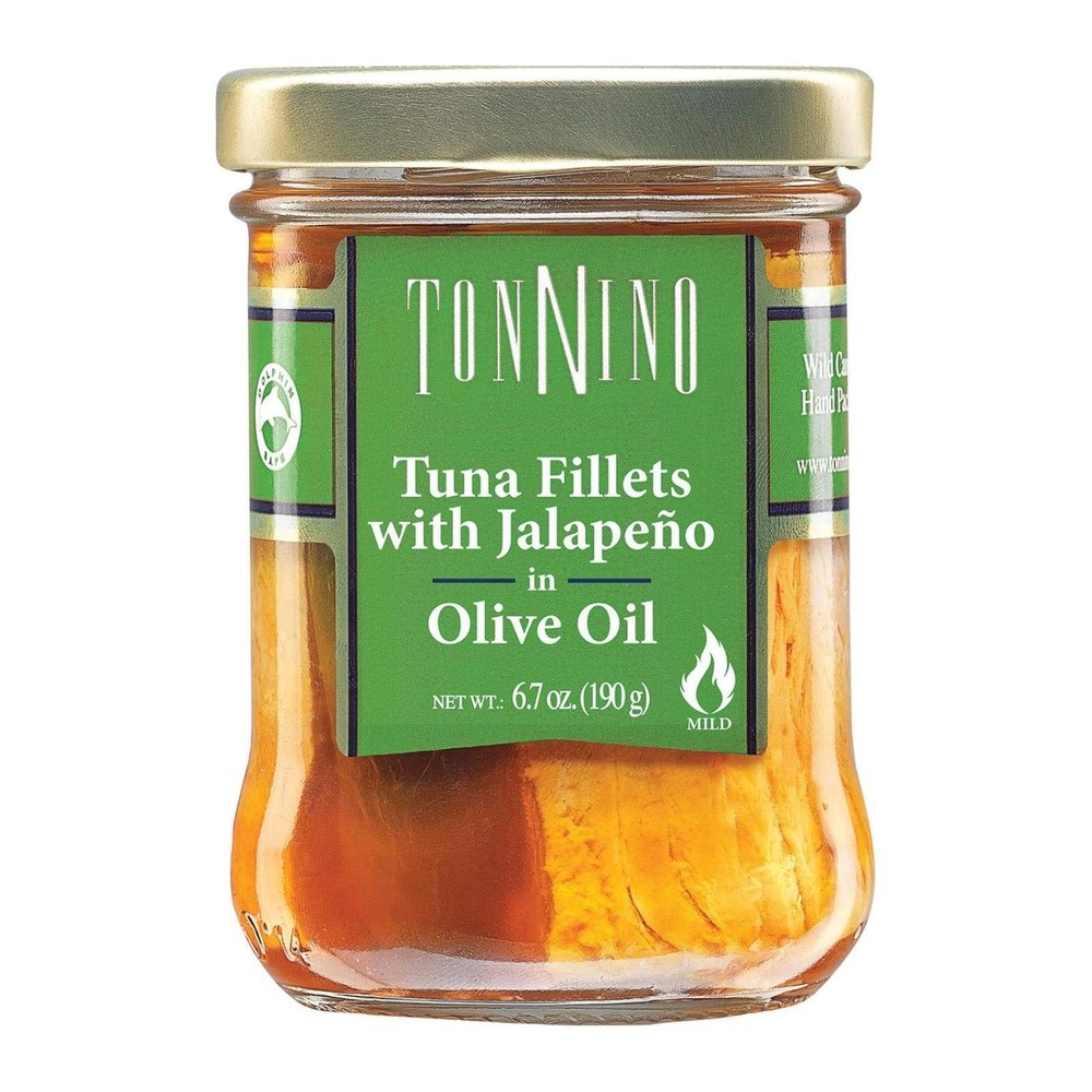 Tonnino Tuna Fillets in Olive Oil with Jalapeno, 6.7 Ounce