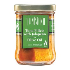 Tonnino Tuna Fillets in Olive Oil with Jalapeno, 6.7 Ounce