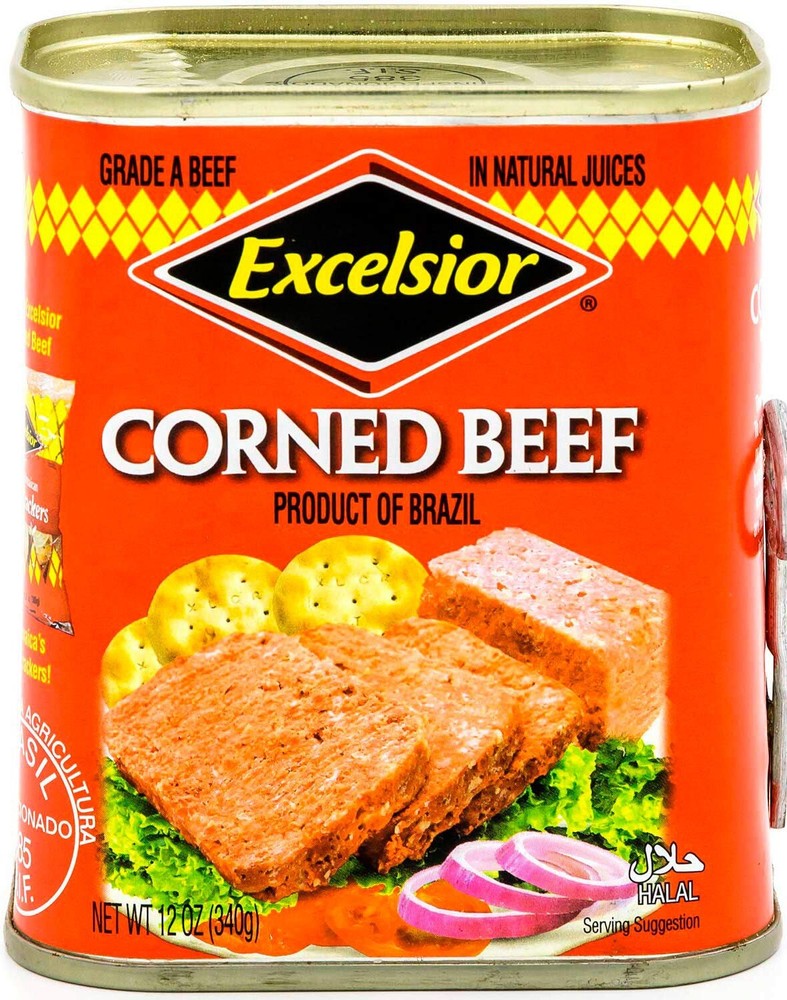 EXCELSIOR Corned Beef 🥩 in Natural Juices, 12 Ounce (Pack of 2)