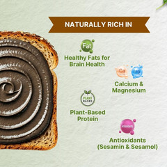 Organic Black Tahini Paste 16 Oz (1Lb) – Black Sesame Paste – USDA Certified, Ko