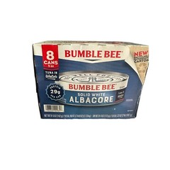 Bumble Bee Solid White Albacore Tuna in Water 5 oz Can Pack of 8 – Wild Caught –