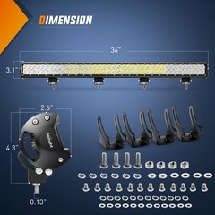 Nilight 36″ 234W LED Light Bar Truck SUV Camper 2Y Warranty
