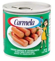 Carmela Chicken Sausage In ChickenBrooth, 5 oz Can 6 Count