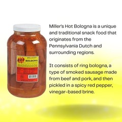 Miller’s Hot Bologna, 56 oz. deluxe jumbo jar