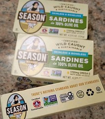Season Wild Caught Skinless Boneless Sardines 4.375 Oz 22g Protein Lot Of 3