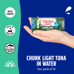 Chicken of the Sea Chunk Light Tuna in Water 5 oz. Can Pack of 10