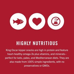 King Oscar Kipper Snacks in Olive Oil Smoked Herring 12 Pack Cans 3.54oz