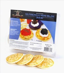 Caviar GIFT BOX 1oz American STURGEON Caviar & 1oz Salmon Roe Blini + 2 Spoons