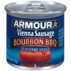 24x Armour Vienna Sausage Bourbon BBQ Lot Snack Treats New Sealed 4.6oz