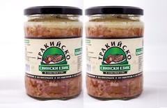 Pork tongue Thracian meat in own sauce glass jar 2 pieces