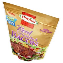 Real Crumbled Bacon Topping Shelf Stable 20 oz Plastic Resealable Pouch