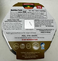 Mediterranean Tuna Bean Salad, 7.76 oz Bowls Pack of 6, Ready to Eat 2028