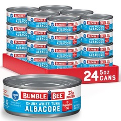 Chunk White Albacore Tuna in Oil, 5 oz Can (Pack of 24) – Wild Caught Tuna – …