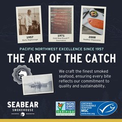 SeaBear Premium Wild Alaskan Smoked Sockeye, Coho, and Pink Salmon Trio 18oz