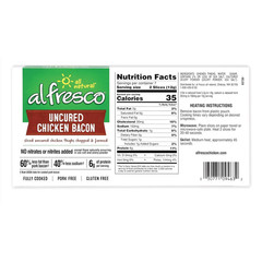 Fully Cooked Uncured Chicken Bacon 3 Oz