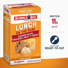 Prepackaged Chicken Salad Kit with Crackers and Fruit 8.2 oz Pack of 4 Ready to
