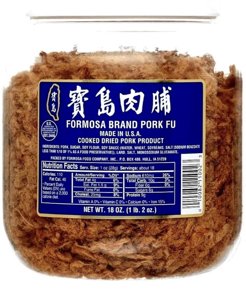 Formosa Brand Pork Fu Cooked Dried Pork Product 18 oz ( Pack of 2 )~11/2026