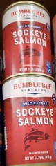 Delicious WILD CAUGHT Bumble Bee SOCKEYE Salmon, 14.75OZ(PACK 5)best By 07/2027
