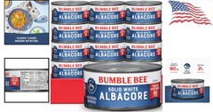 Premium Albacore Tuna in Oil – 21g Protein – Gluten Free – 12 oz Can Pack 12