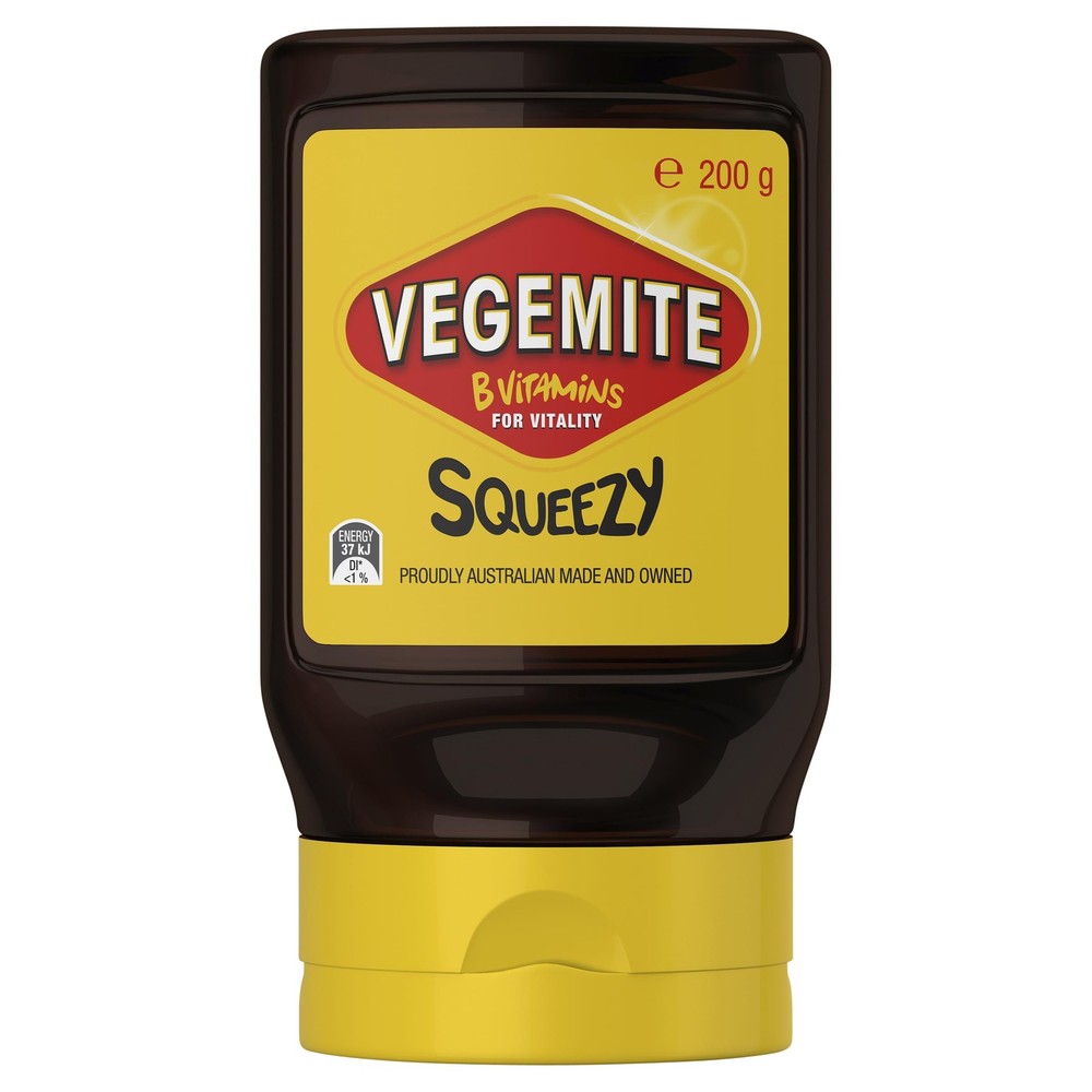 Vegemite Squeezy Spread – 200g Bottle – Convenient Squeeze Format – Rich in B…