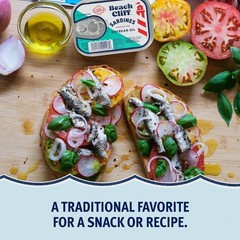 Beach Cliff Wild Caught Sardines, 3.75 oz Can (Pack of 12) Gluten Free