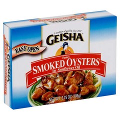 Geisha Fancy Smoked Oysters In Cottonseed Oil, 3.75 Ounce