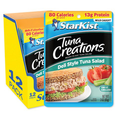 Starkist Tuna Creations Deli Style Tuna Salad Pouch (3 Oz – 12 Pack) Wild Caught